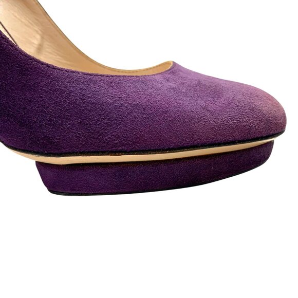 Chuckies NY Ramirez‎ Purple Suede Platform Stilettos Made in Italy - Picture 5 of 9